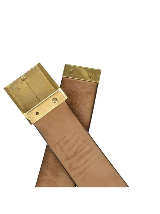 Louis Vuitton Belt Monogram Santure Carre Brown Gold Hardware M6800 33 Bs137 main image 6